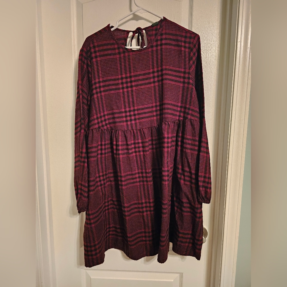 Wild Fable fall Flannel red and black dress